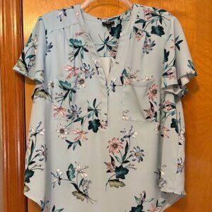 Torrid Harper Studio Crepe de Chine Flutter Sleeve Blouse